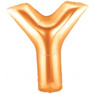 Y bogstav guld folie ballon 40"/90cm (uden helium)